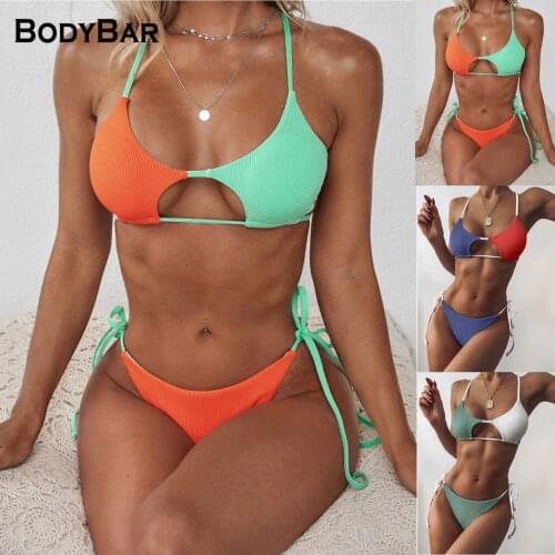 Ladies Split Swimsuit 2021 Summer Beach Stitching Bikini Sexy Surfing Two-piece Suit For Womans High Quality Beachwears 2pcs Set