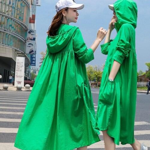 Sunscreen Womens Mid Long 2021 New Korean Loose Summer Super Fairy Clothing Large Size Anti Ultraviolet Thin Female Coat Kimono