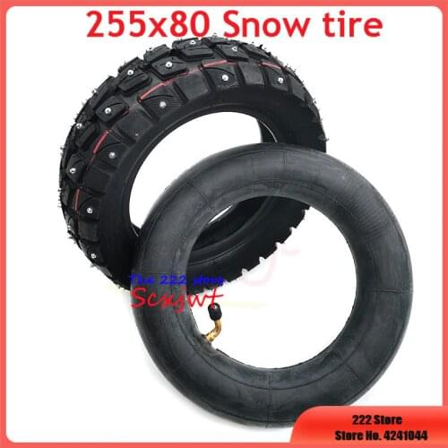 10x3 Inch Off-Road Inner Outer Tire 255x80 Electric Scooter Winter Snow Tire for Speedual Grace 10 Zero 10X Kugoo M4 Pro Tyre
