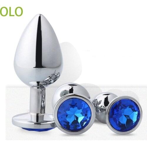 1pcs Stainless Steel Butt Plug Sex Toys For Women men Couples Adult Game Gay Anal Beads Crystal Jewelry Butt Plug Stimulator Sex