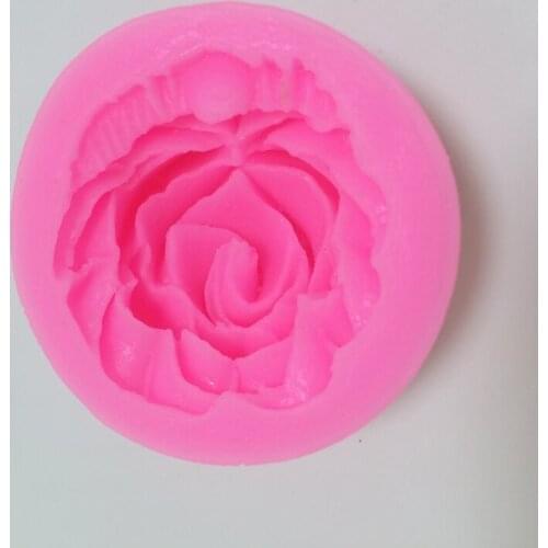 1pc Rose Shape Cake Mold DIY Heat Resistant Soap Mold Silicone Fondant Mold Chocolate Dessert Mould Kitchen Supplies 2 Colors