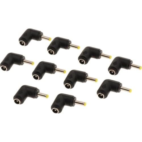 10 Pieces DC 5.5x2.1mm Female To 4.0x1.7 Male Power Adapter Angle