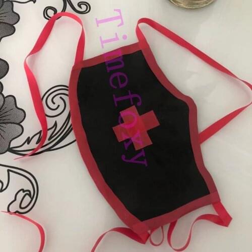 100% Latex cross nurse face mask Hood Mask Halloween hood Rubber face mask latex gear for party