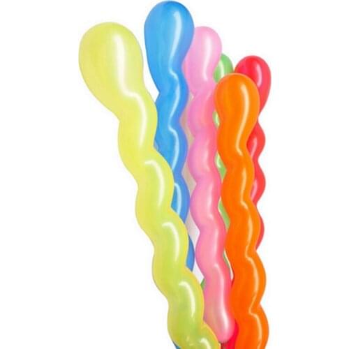 100/lot Hot sell Multicolor Twist Spiral Latex Balloons Wedding Kids Birthday Party Decor Toy Length after inflation 130cm