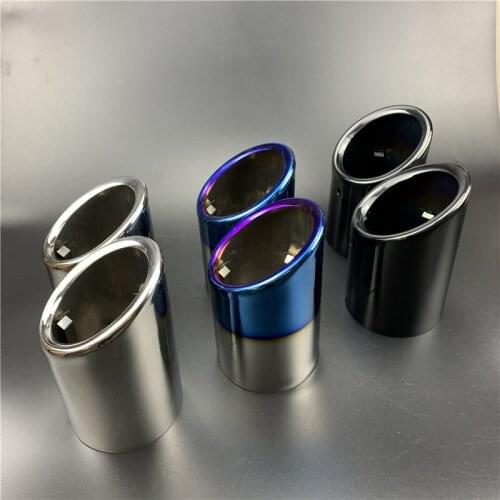 2Pcs New Stainless Steel Rear Exhaust Muffler Tip Pipe TailPipe For Audi A5 2door Coupe 2.0 2008 2009 2011 2012 2013 2014