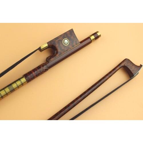 3pcs New Snakewood violin bows 4/4 full size beautiful pattern black horse hair