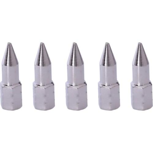 5 x 9mm Female Thread Diameter 9mm Conic Grease Gun Nozzle Coupling Silver Color