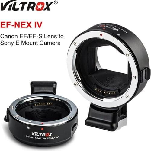 Viltrox EF-NEX IV Auto Focus Full Frame Lens Adapter for Canon EF EF-S Lens to Sony E Mount Camera A9II A7IV A7R A6400 A6600