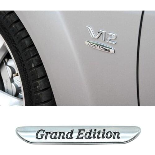 Car 3D Metal Grand Edition Stickers and Decals For Mercedes Benz S350L S450L S500 Car Rear Trunk Body Emblem Badge Stickers
