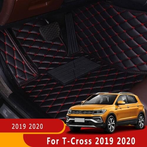 Car Floor Mats For T-Cross tcross 2019 2020 Carpets Auto Interiors Accessories Foot Rug Waterproof Automobiles For Volkswagen vw