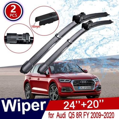 Car Wiper Blades for Audi Q5 8R FY 2009~2020 Front Windscreen Windshield Wipers Car Stickers 2010 2011 2012 2015 2016 2017