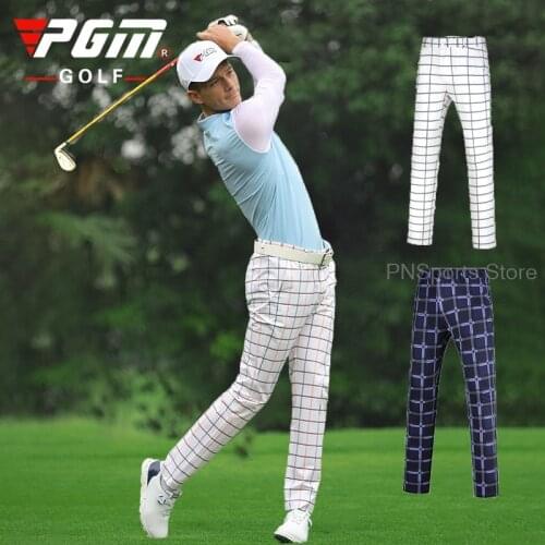 2021 Summer Mens Trousers Golf Pants Waterproof Plaid Pants Male Elastic Stretch Sports Trousers Outdoor Golf Game Sweatpants