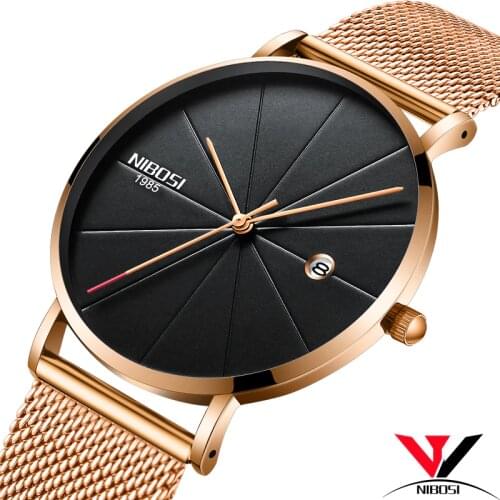 NIBOSI Quartz Womens Watches Brand Luxury Fashion Ladies Watch Womens Rose Gold Watches Reloj Mujer Acero Inoxidable Waterproof
