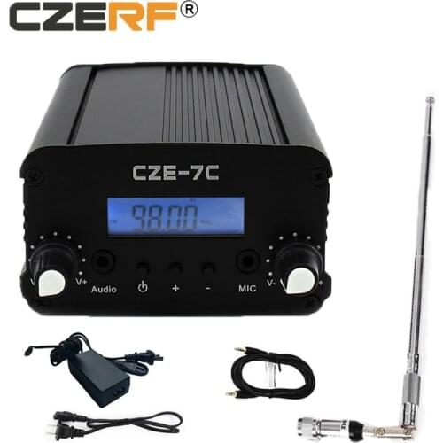 CZE-7C 7W Professional Power Amplifier fm transmitter with Telescopic antenna