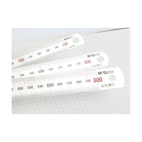 Surveying And Mapping Ruler 150/200/300mm Metal Ruler Chenguang Stationery