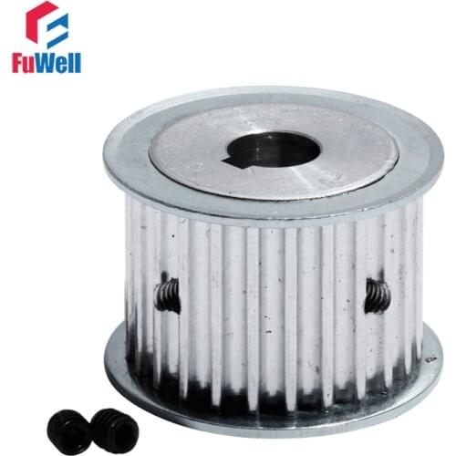 HTD5M-25T Timing Pulley With Keyway 27mm Width Toothed Belt Pulley 8/10/12/14/15/19/20mm Bore 25Teeth Synchronous Pulley