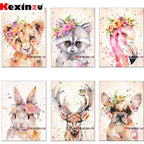 KEXINZU 5D DIY Diamond Painting Animal Full Square Diamond Embroidery Sale Rhinestone Picture Diamond Mosaic Gift Drop Ship y044