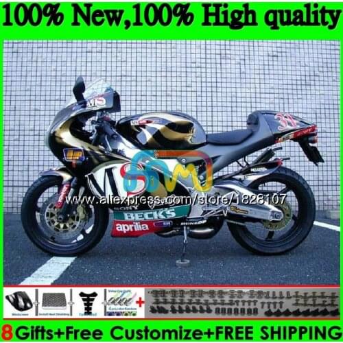 Body For Aprilia RS-250 RSV250 R RS250 95 96 97 81BS.0 RSV250RR RS250R RS 250 RSV 250 R RR 1995 1996 1997 Fairing Golden black