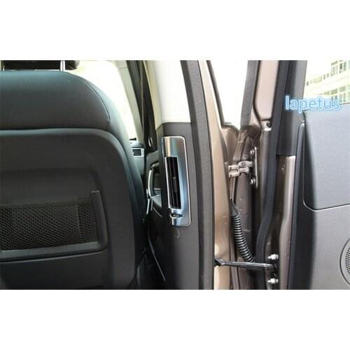 Lapetus Matte Chrome Pillar B Air AC Outlet Vent Decorative Stickers Cover Trim For Land Rover L462 Discovery 5 2017 - 2020 ABS