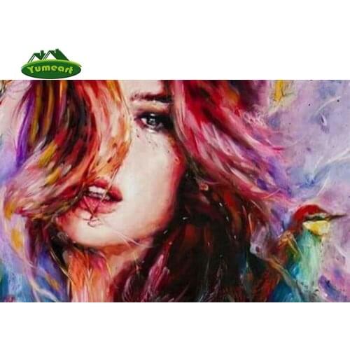 Fashion ZKll Art Crafts Sexy Beautiful Women Diy Diamond Painting Sewing Rhinestones Needlework Mosaic Diamond Embroidery