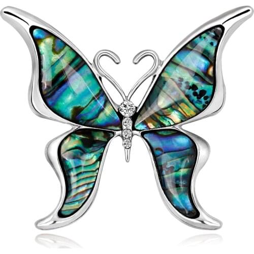 New Shell Brooch Jewelry Accessories Fashion High Butterfly Brooch Brooch All-match Clothing Scarf Button Corsage Brooch Charm