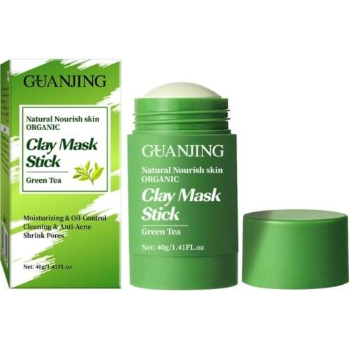 H7JC Green Tea Cleansing Mask Purifying Clay Stick Mask Oil Control Skin Care 40g