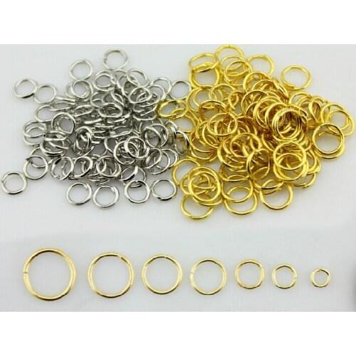Wholesale 3 sizes Wholesale 4 colors 1000pcs Open Jump Rings Diy Jewelry Findings Accessories Silver Gold Bronze Plated PJ-25