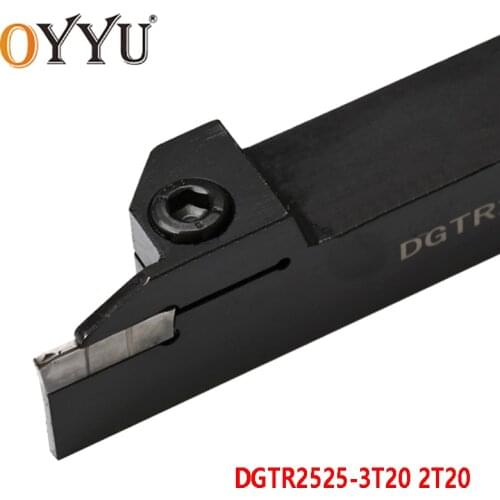 OYYU DGTR2525-3T20 DGTR2525-2T20 DGTR2525-3 DGTR2525-2 T20 External Lathe Turning Tools Holder CNC Carbide Inserts Cutter Arbor