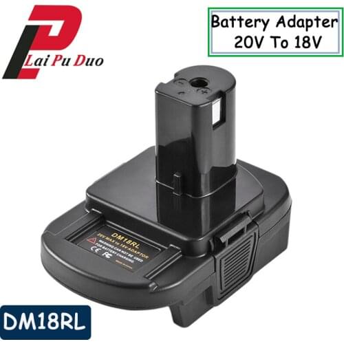 DM18RL Battery Converter For Dewalt/Milwaukee 20V Li-Ion Adapter For RYOBI 18V Lithium&Ni-NH&Ni-CD Battery