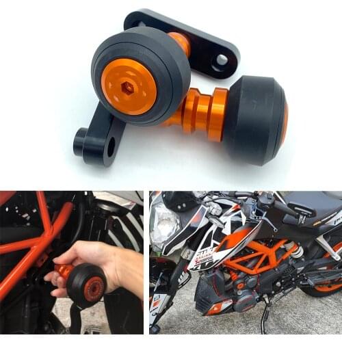 REALZION Motorcycle Frame Sliders Anti Crash Guard Pad Side Bumper Stops Collision Protector For KTM Duke 125 200 250 390