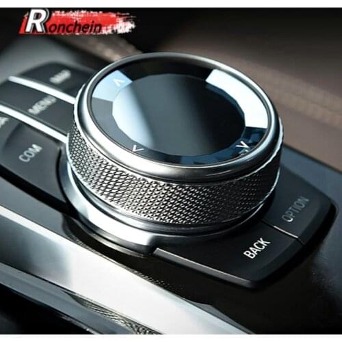 RONCHEIN BMW Multimedia iDrive Button Replacement Cover for BMW1 2 3 4 5 7 Series X1 X3 X5 X6 E90 F10 F30 Interior Accessories