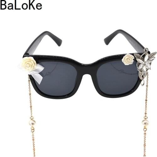 Baroque Retro Steampunk Sunglasses Black Frame Metal Flower Round Sun Glasses Women Party/Summer Beach Outdoor Casual Decoration
