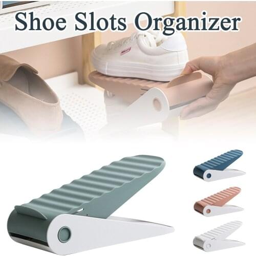 1pcs Shoe Rack Household Storage Dust-proof Slippers Rack Shoe Cabinet Partition Layered Rack Adjustable Shoe Bracket Rack