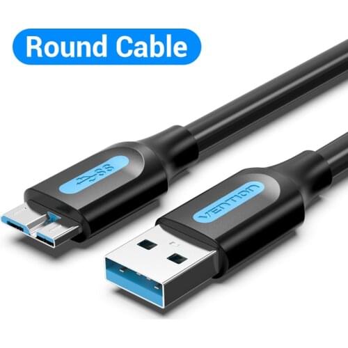 Vention Micro USB 3.0 Cable USB 3A Fast Charger Data Cable for Samsung Note 3 S5 Toshiba Sony Hard Driv 1m e Mobile Phone Cable