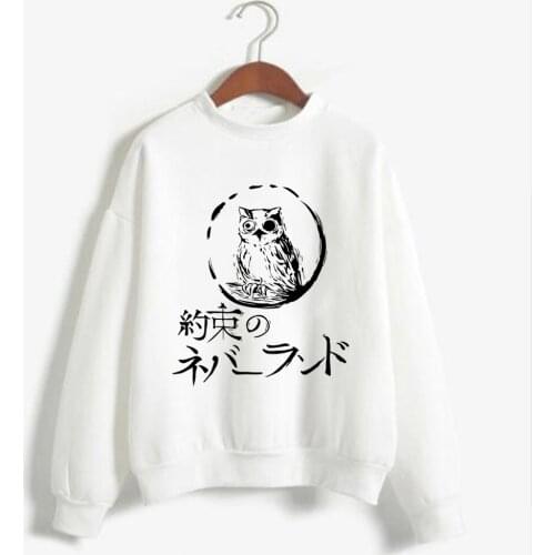 2021 Funny Janpanese Anime The Promised Neverland Printed Long Sleeve Hoodie