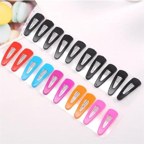 10Pcs/Lot Girls Hair Accessories Candy Barrette Solid Hairclip Korean Fashion Children New Headdress Cute BB Hair Clips for Kids