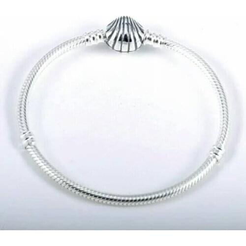 2020 New 925 Sterling Silver Pan Bracelet Seashell Clasp Turquoise Braided Leather Bracelet Women Jewelry