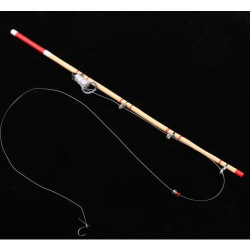 1:12 Fishing Rod Dollhouse Miniature Sport Outdoor Accessory Kids Pretend Play Toy Gift