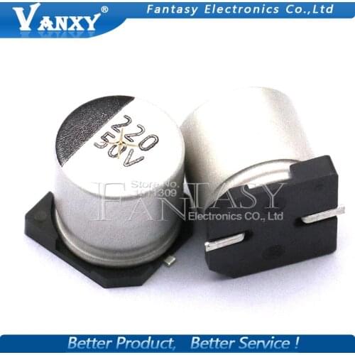 10PCS Electrolytic capacitor 25V220UF 8*10mm SMD aluminum electrolytic capacitor 220uf 25v
