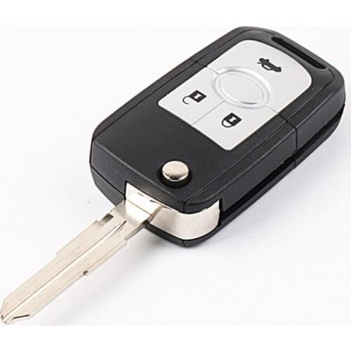 DAKATU 3 Button Modified Car Remote Folding Flip Key Fob Case For Buick Excelle Car Key Blank Shell Uncut DWO4R Blade