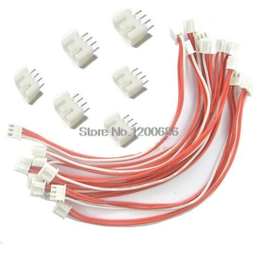 30CM 24AWG Dual End XH2.54 3Pin Female Connector Cable 3 Pin Battery Connector Plug Female & Male with Wire