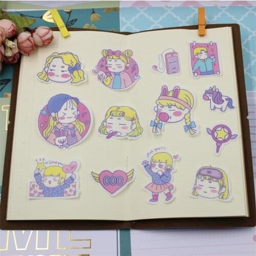 50pcs Cute Girl Stickers for DIY Scrapbooking/photo album Decoration Card Making Crafts