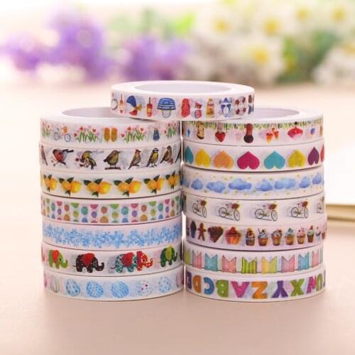 8mm Lemon Slim Washi Tape Anime Heart Flowers Scrapbooking Masking Personal Planner Decorative Tape Cute Japanese Stationery