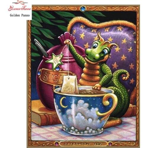 Golden panno,5D,diy diamond embroidery,Full,square,Diamond Painting,Cross Stitch,3D,diamond,Mosaic,Needlework,Craft,chameleon 84