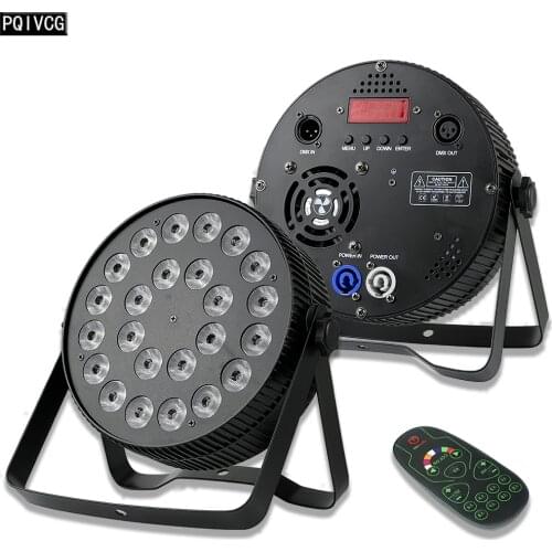 Aluminum Alloy Led Par Light 24x18w RGBWA UV 6in1 DMX Stage Remote Flat Par Light Ultra Thin LED Stage Light