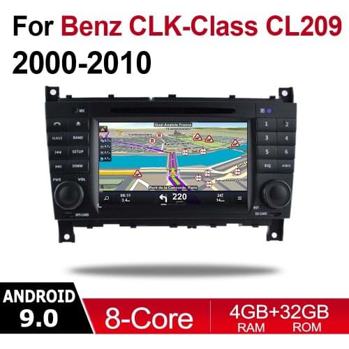 For Mercedes Benz CLK Class C209 A209 2000~2010 NGT Car Android 9 GPS Naviation Multimedia system Bluetooth Radio Amplifier