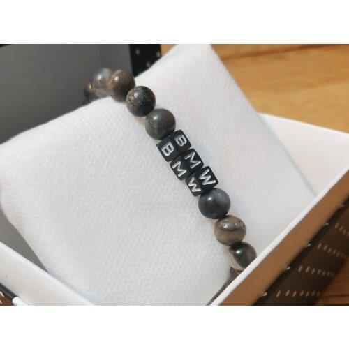 Motorcycle wristband bmw harfleri yazılı