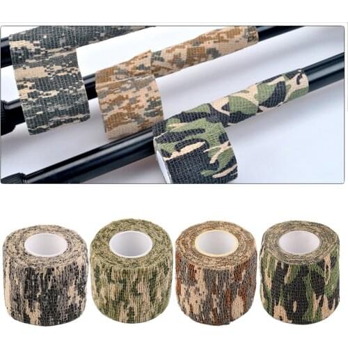 Army Adhesive Outdoor Hunting Shooting Tool Camouflage Stealth Tape Waterproof Wrap Durable Roll Hunting Stealth Wrap Accessory