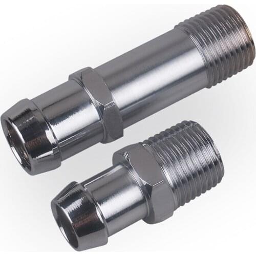 Heater Hose Fittings 3/4 Inch Water Pump 5/8 Inch Intake Chromed Steel for Chevy 9514/9515