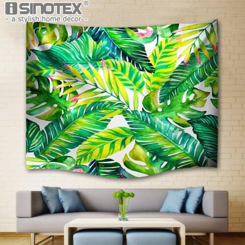 Indian Tapestry Bohemian Wall Hanging Tapestries Boho Bedspread Beach Towel Leaves Printed Yoga Mat Blanket Throw Tapestries